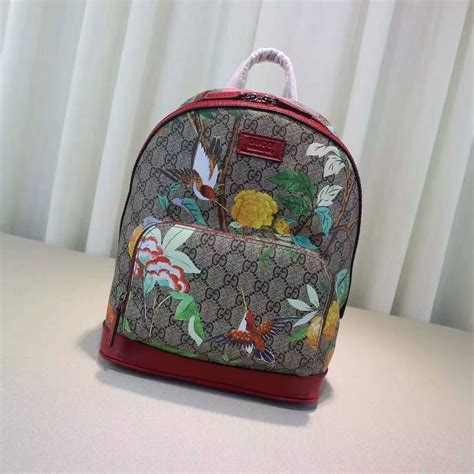 gucci peacock backpack